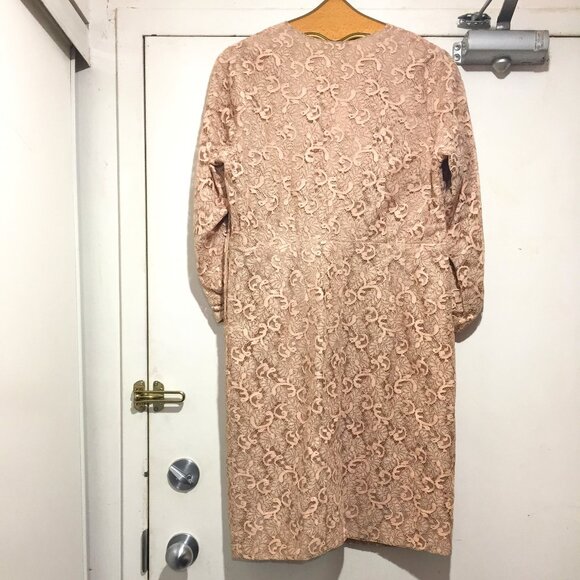 VINTAGE BLUE BELLE MIDI LACE DRESS SIZE M - Picture 3 of 8